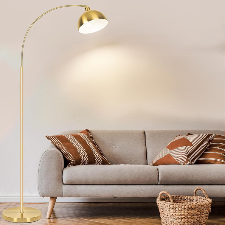 Mercer41 Veiz 70'' Gold Arched Floor Lamp | Wayfair